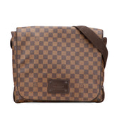ルイ ヴィトン ダミエ ブルックリンMM 斜め掛け ショルダーバッグ N51211 ブラウン PVC レザー レディース LOUIS VUITTON 【中古】